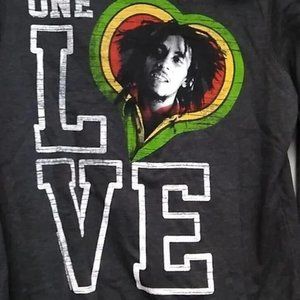 Bob Marley LOVE Zip up Sweater Hoodie Size Small Nwot